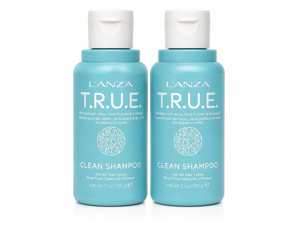 L’ANZA T.R.U.E. Clean Shampoo Powder 2 oz 56g Travel Size Duo Pack